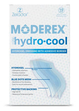 Load image into Gallery viewer, Moderex Hydro-cool Hydrogel dressing with adhesive border