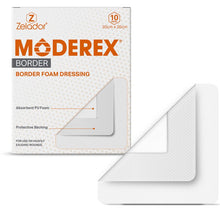 Load image into Gallery viewer, Moderex Border absorbent PU foam dressing with adhesive border